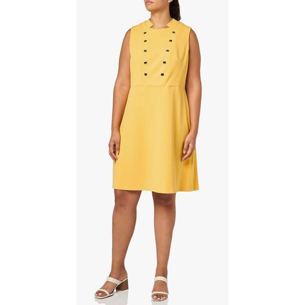 Tommy Hilfiger Women's Plus Size Mock Collar Sleeveless Dress